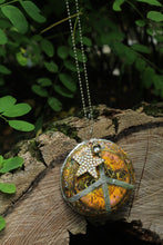 Load image into Gallery viewer, Necklace- Vintage Coffee Lid Tin Peace Sign
