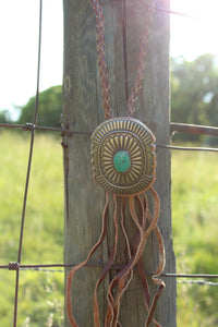 Necklace- Genuine Leather Concho Bolo (2 colors)