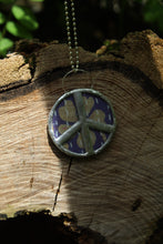 Load image into Gallery viewer, Necklace- Kantha Double Sided Peace Necklace
