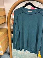 Load image into Gallery viewer, Zenana- Curvy Teal Ribbed Boat Neck Sweater
