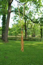 Load image into Gallery viewer, ABA- Camel Leather Braided Tassel Necklace
