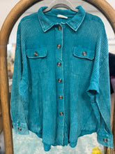 Load image into Gallery viewer, Zenana- Teal Acid Wash Jacket
