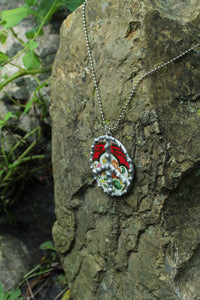 Necklace- Soldered Vintage Tin Peace Sign