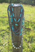 Load image into Gallery viewer, Necklace- Navajo • Turq Chip Long (1st necklace at top in picture)
