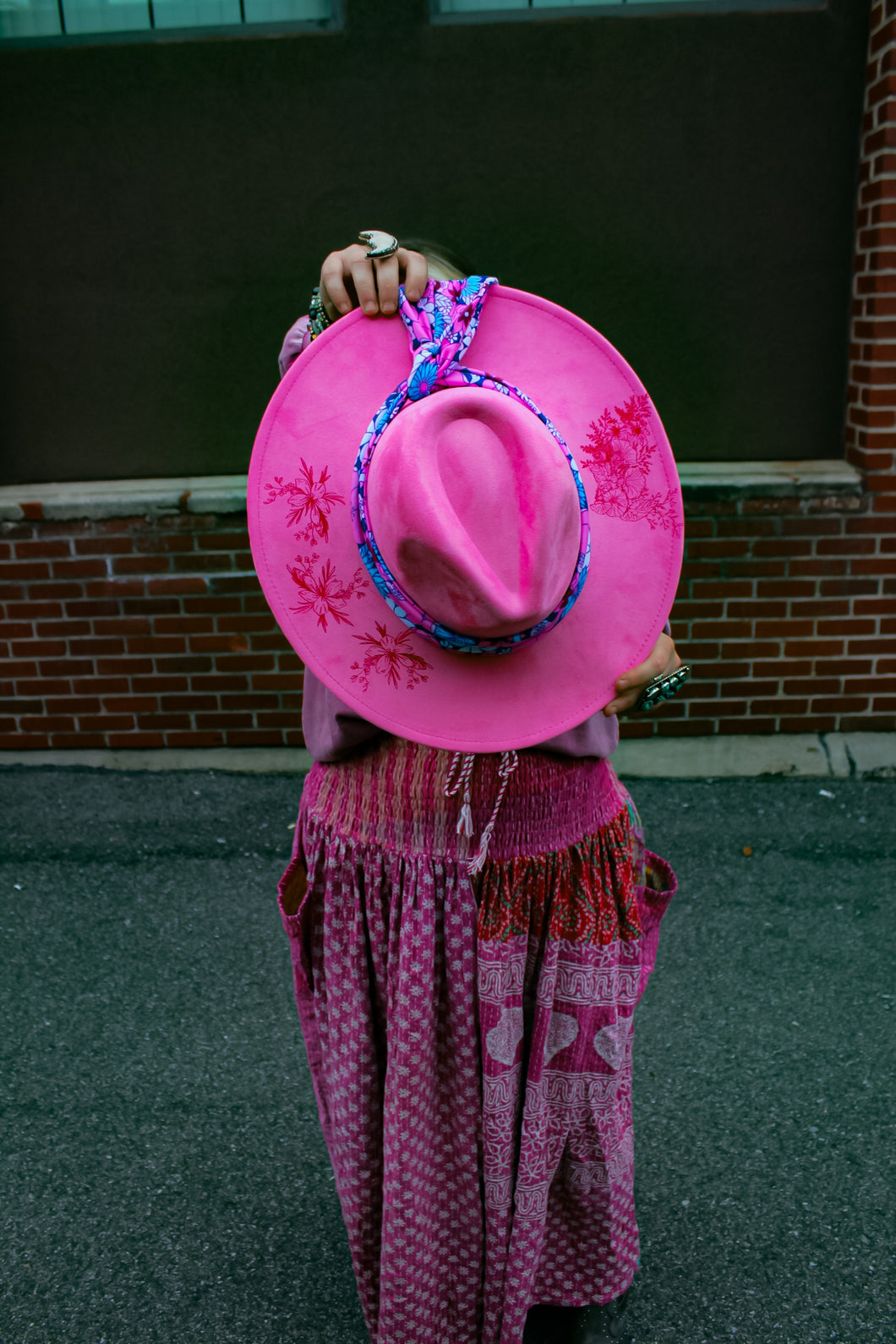 HATS- Early Autumn Blooms Barbie Suede Rancher