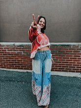 Load image into Gallery viewer, POL- Star Wide Leg Plaid Pant
