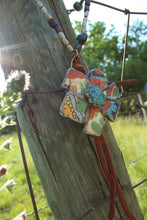 Load image into Gallery viewer, Necklace- Vintage Tumbled Mexican Tile Flower
