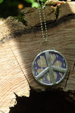 Load image into Gallery viewer, Necklace- Kantha Double Sided Peace Necklace
