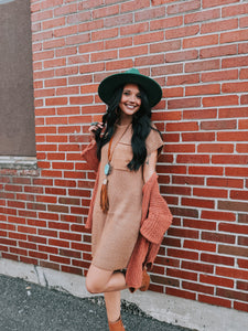 Zenana- Camel Sweater Dress