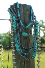 Load image into Gallery viewer, Necklace- Navajo • Turq Chip Long (1st necklace at top in picture)
