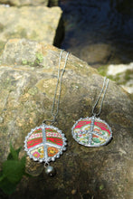 Load image into Gallery viewer, Necklace- Soldered Vintage Tin Peace Sign
