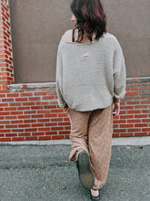 Load image into Gallery viewer, POL- Mocha Dainty Floral Joggers
