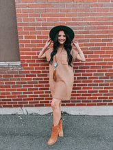 Load image into Gallery viewer, Zenana- Camel Sweater Dress
