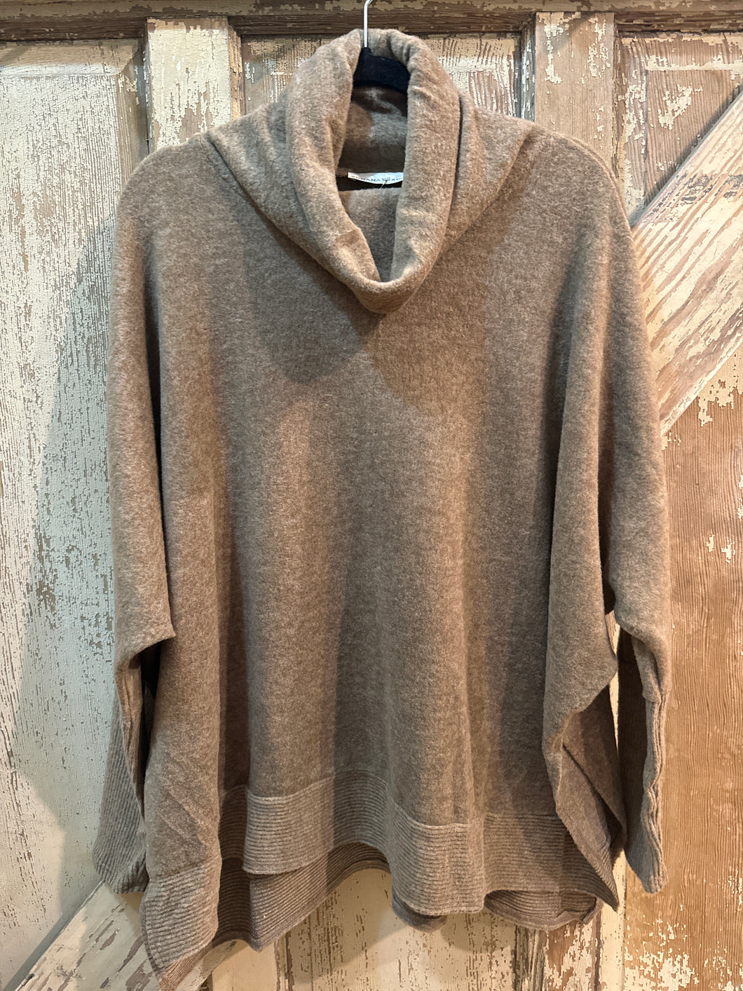 Zenana- Mocha Mock Neck Sweater