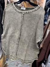 Load image into Gallery viewer, Zenana- Olive Babywaffle Knit Top
