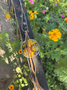 Necklace- Wine Floral Tin