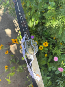 Necklace- Pumpkin Tin Rustic Floral