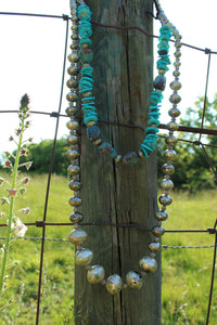 Necklace- Chunky + Long HUGE  Navajo Pearls