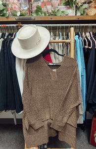 Zenana- Oversized Knit Sweater (2 Colors)