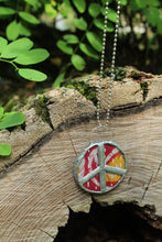 Load image into Gallery viewer, Necklace- Kantha Double Sided Peace Necklace
