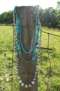 Necklace- Chunky + Long HUGE  Navajo Pearls
