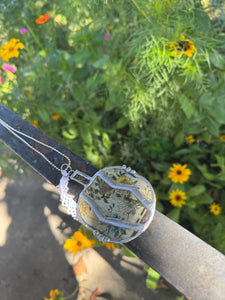 Necklace- Pumpkin Tin Rustic Floral