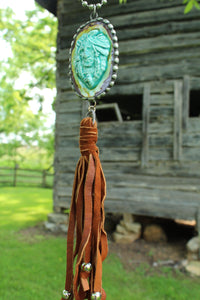 ABA- Indian Face Pottery Necklace