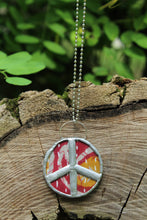 Load image into Gallery viewer, Necklace- Kantha Double Sided Peace Necklace

