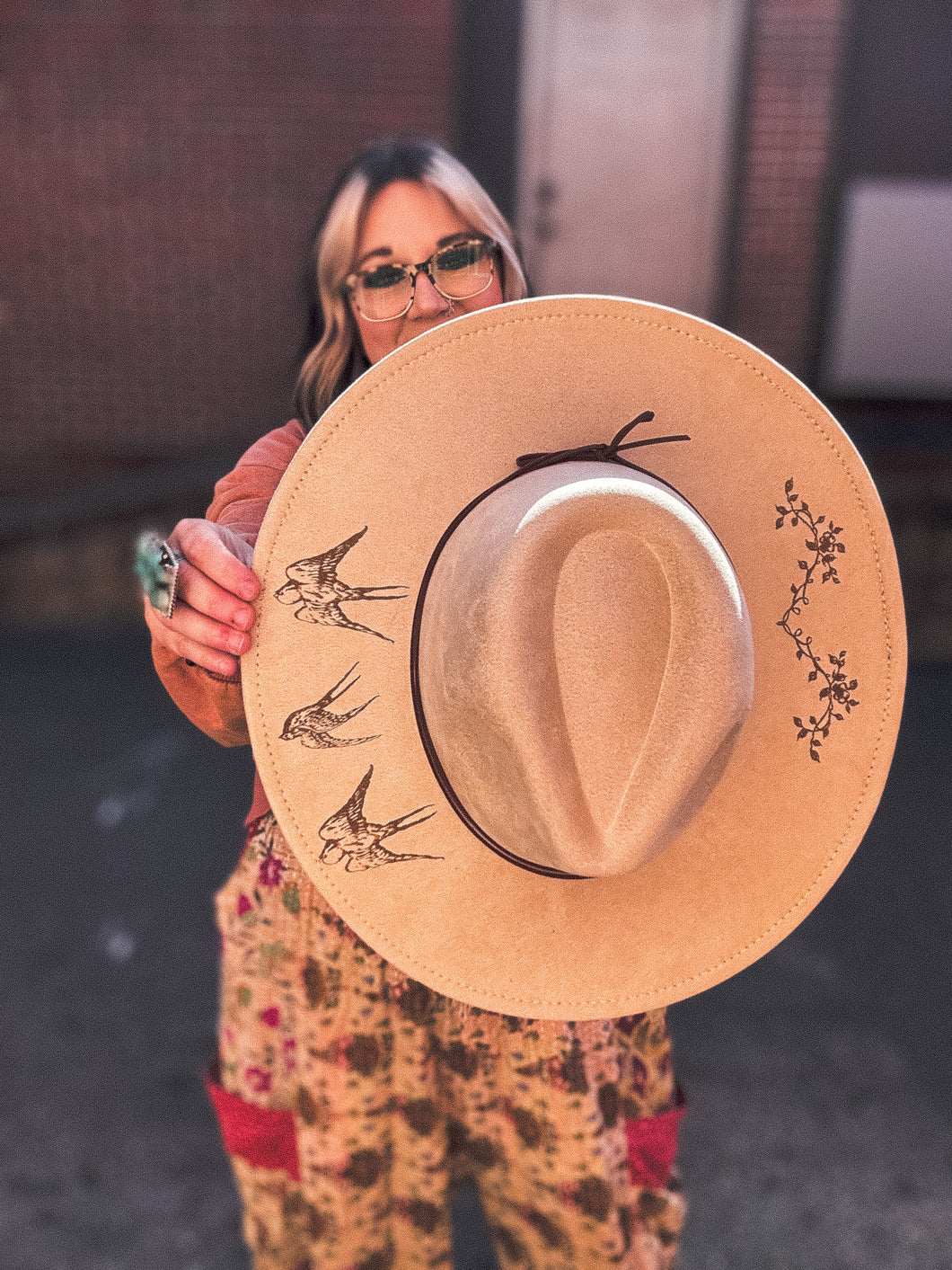 HATS- In Flight Beige Suede Rancher