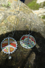 Load image into Gallery viewer, Necklace- Soldered Vintage Tin Peace Sign
