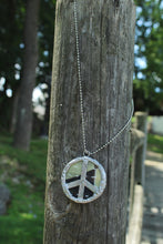 Load image into Gallery viewer, Necklace- Double Sided Kantha Peace Sign
