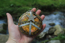 Load image into Gallery viewer, Necklace- Vintage Coffee Lid Tin Peace Sign
