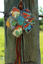Load image into Gallery viewer, Necklace- Vintage Tumbled Mexican Tile Flower
