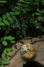 Load image into Gallery viewer, Necklace- Vintage Coffee Lid Tin Peace Sign
