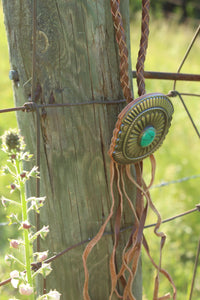Necklace- Genuine Leather Concho Bolo (2 colors)