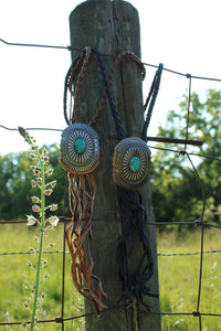 Necklace- Genuine Leather Concho Bolo (2 colors)