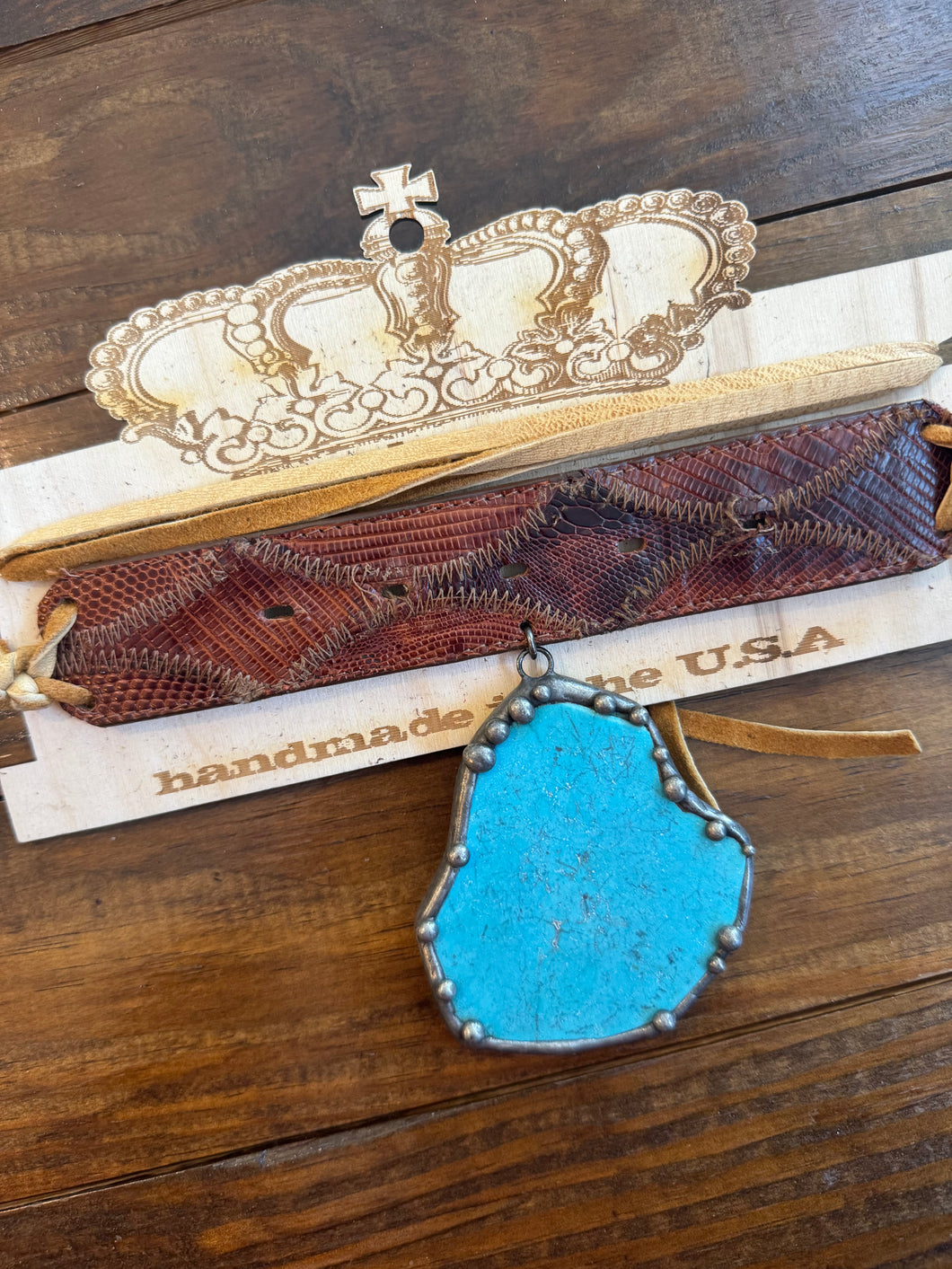 ABA- Calamity Jane Choker Turquoise Tobacco