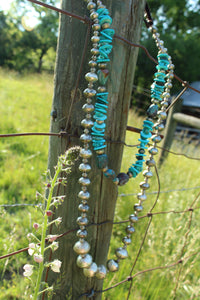 Necklace- Chunky + Long HUGE  Navajo Pearls