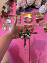Load image into Gallery viewer, Necklace- Vintage Tin Naja Leather Tassle Necklace
