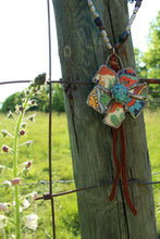 Load image into Gallery viewer, Necklace- Vintage Tumbled Mexican Tile Flower
