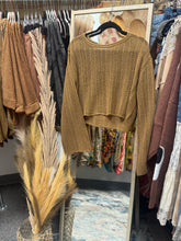 Load image into Gallery viewer, Zenana- Camel Cropped Knitted Sweater
