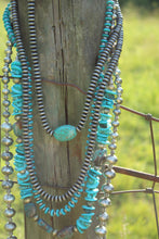 Load image into Gallery viewer, Necklace- Navajo Big Turquoise Oval Drop
