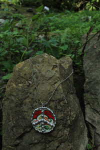 Necklace- Soldered Vintage Tin Peace Sign