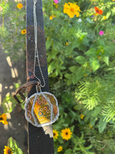 Load image into Gallery viewer, Necklace- Pumpkin Tin Orange Floral
