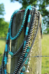 Necklace- Large Chunky Long Oval Navajo Pearl