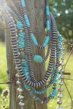 Load image into Gallery viewer, Necklace- Large Chunky Long Oval Navajo Pearl
