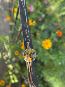 Necklace- Wine Floral Tin