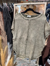 Load image into Gallery viewer, Zenana- Olive Babywaffle Knit Top
