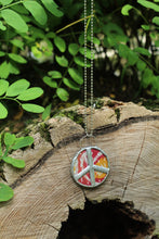 Load image into Gallery viewer, Necklace- Kantha Double Sided Peace Necklace
