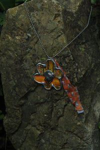 Necklace- Flower Vintage Tin